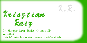 krisztian raiz business card